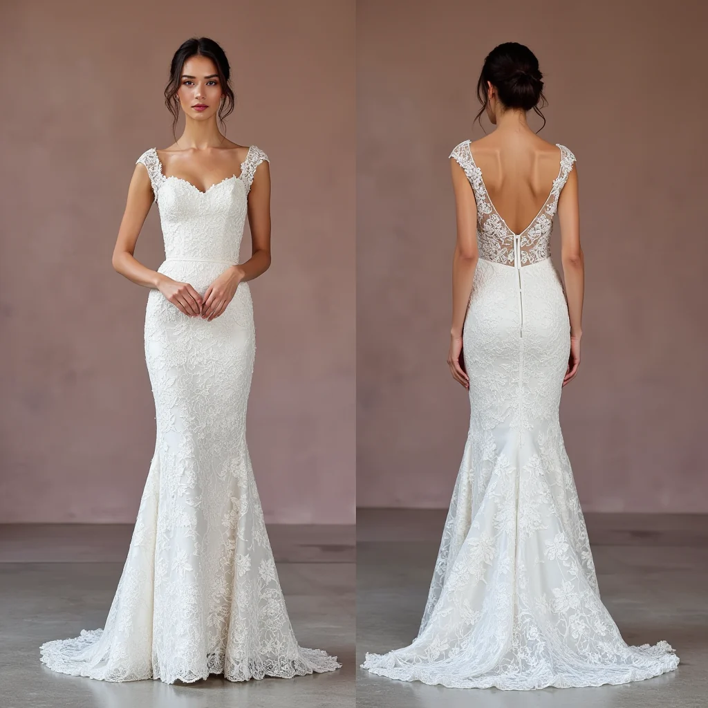 Mermaid Wedding Dress with a Flattering Fit-and-Flare Silhouette