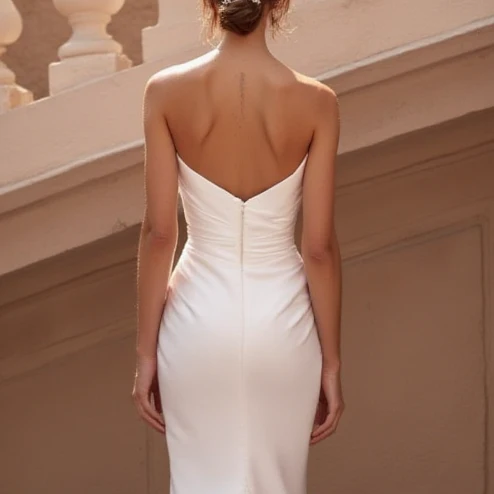 Mermaid Wedding Dress with a High Slit for a Fashion-Forward Look - Image 5