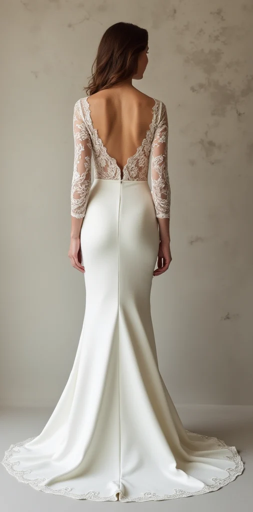 Mermaid Wedding Dress for Destination Weddings, Stylish and Lightweight - Image 3