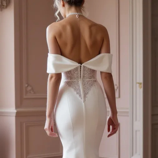 Mermaid Wedding Dress with a Modern Cut for Trendy and Stylish Brides - Image 5