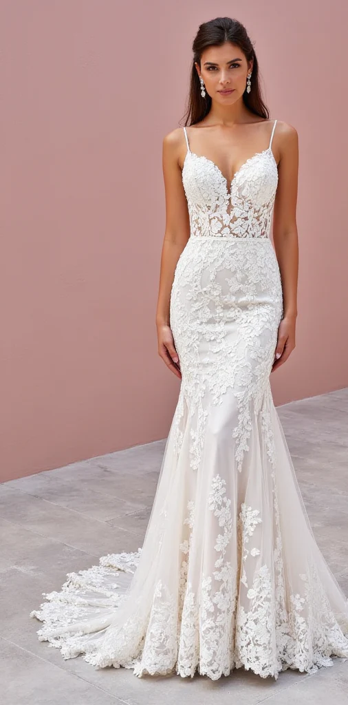 Mermaid Wedding Dress with a Strapless Neckline for a Timeless Look - Image 2