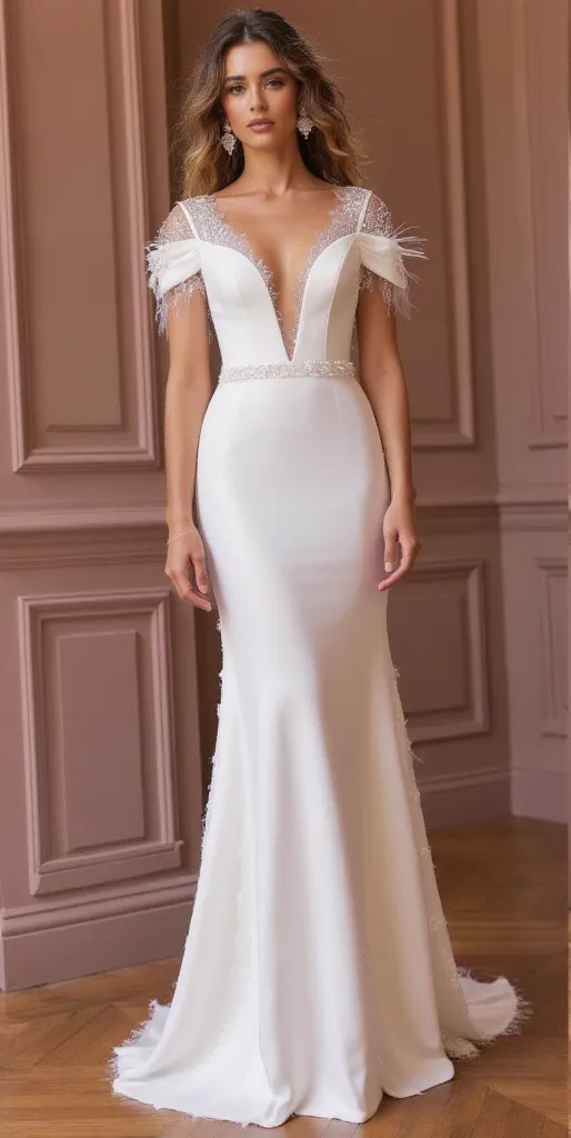 Mermaid Wedding Dress with a Timeless and Classic Design for Brides - Image 2