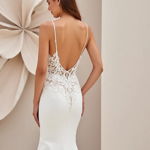 Mermaid Wedding Dress with a Vintage-Inspired Fit for Retro Brides - Image 5
