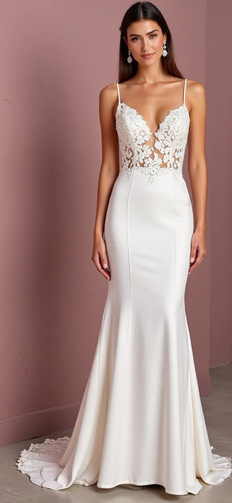 Mermaid Wedding Dress with Beaded Details for a Sparkling Bridal Look - Image 2