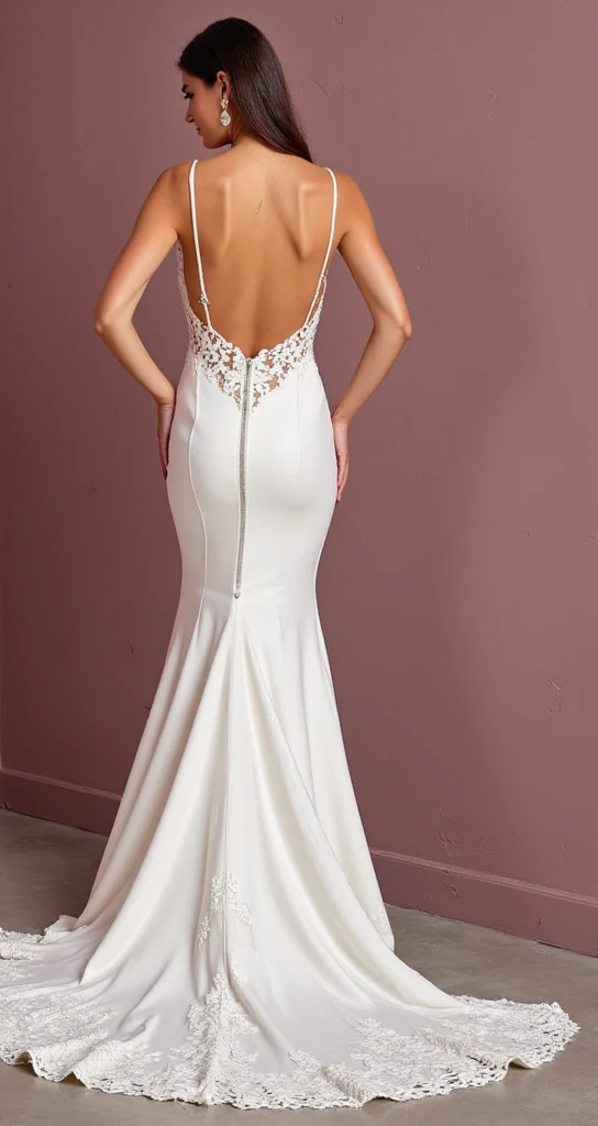 Mermaid Wedding Dress with Beaded Details for a Sparkling Bridal Look - Image 3