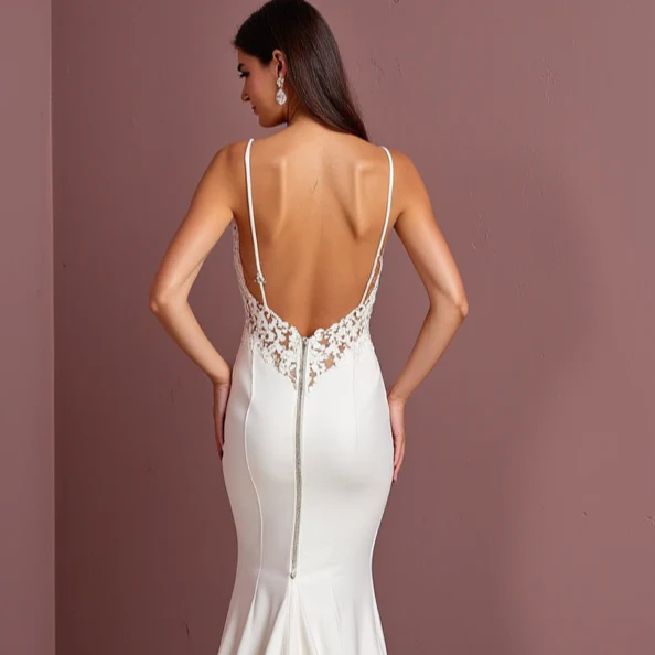 Mermaid Wedding Dress with Beaded Details for a Sparkling Bridal Look - Image 5