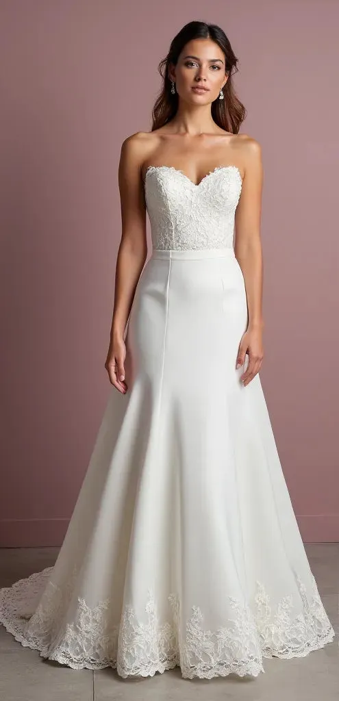 Mermaid Wedding Dress with Ruffle Details for a Dramatic Effect - Image 2
