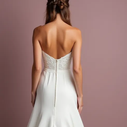 Mermaid Wedding Dress with Ruffle Details for a Dramatic Effect - Image 5