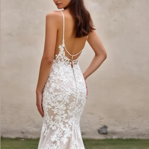 Mermaid Wedding Dress with Sheer Panels for a Modern and Bold Look - Image 5