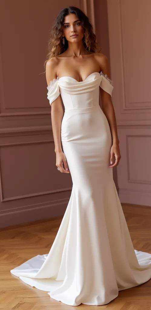 Mermaid Wedding Gown with a Timeless Cut for a Chic and Elegant Look - Image 2