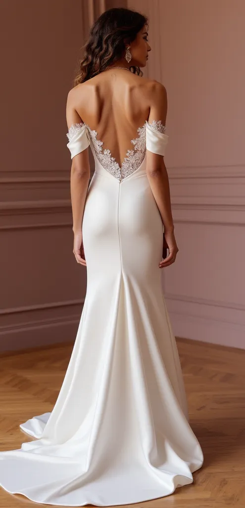 Mermaid Wedding Gown with a Timeless Cut for a Chic and Elegant Look - Image 3