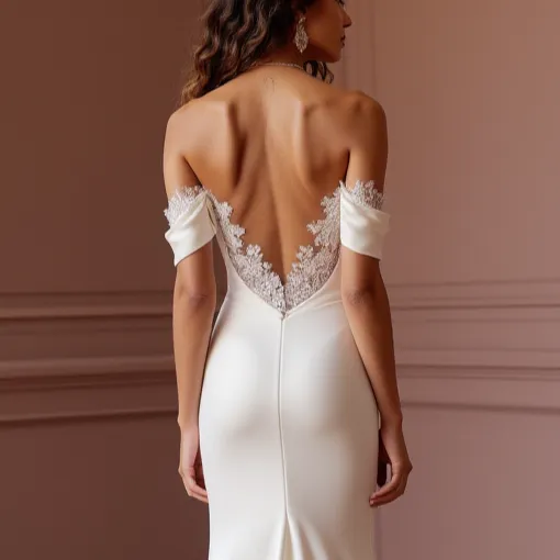 Mermaid Wedding Gown with a Timeless Cut for a Chic and Elegant Look - Image 5