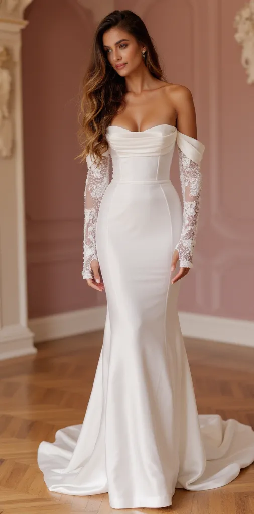 Mermaid Wedding Gown with Stunning Embellishments for a Luxe Look - Image 2