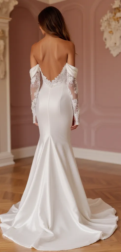Mermaid Wedding Gown with Stunning Embellishments for a Luxe Look - Image 3
