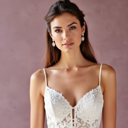 Mini Short Wedding Dress with a Timeless and Minimalist Aesthetic - Image 4