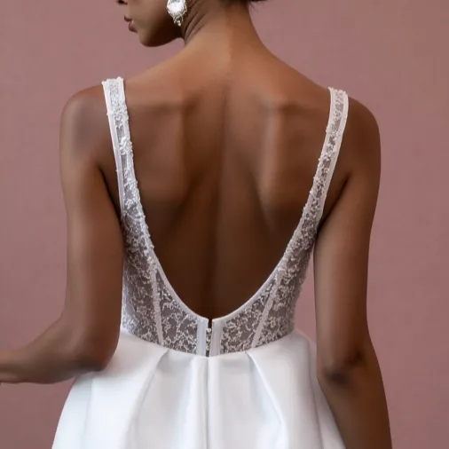 Mini Wedding Dress for a Fun and Flirty Bridal Reception Outfit - Image 5