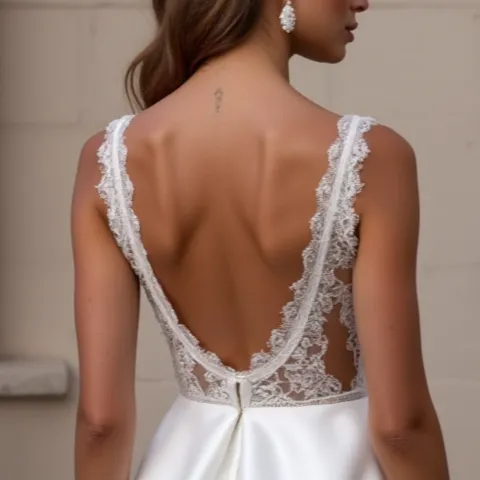 Mini Wedding Dress with a Classy A-Line Fit for Stylish Brides - Image 5