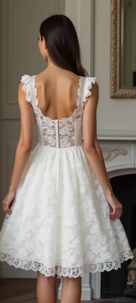 Mini Wedding Dress with Feminine Touches for a Soft, Romantic Feel - Image 3