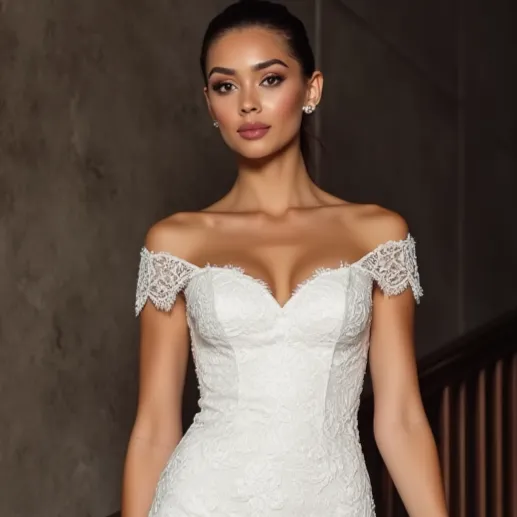 Mini Wedding Dress with Romantic Accents for a Modern Bridal Look - Image 4