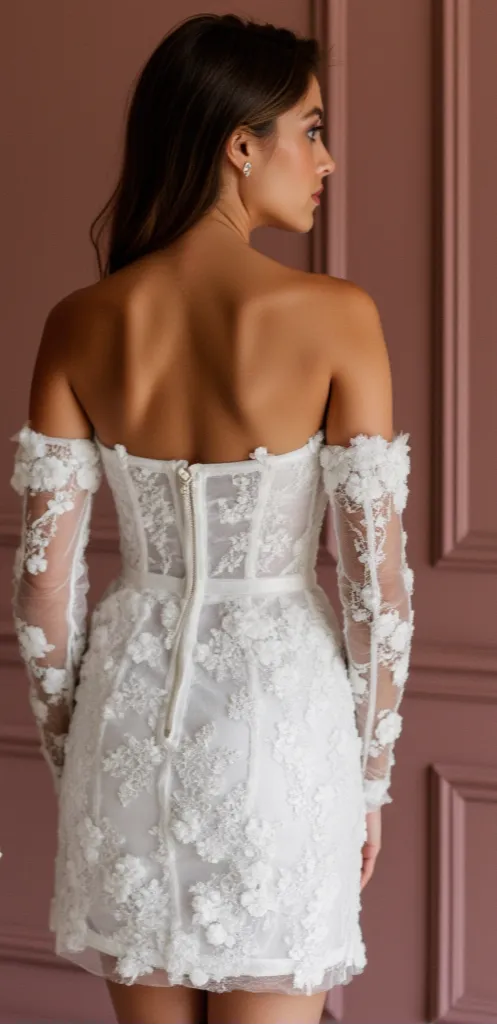 Mini Wedding Gown for a Sophisticated and Contemporary Bridal Look - Image 3