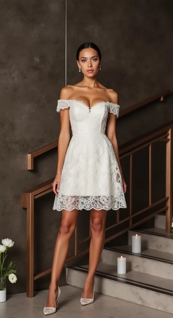 Mini Wedding Gown for Summer Beach Weddings and Outdoor Vows - Image 2