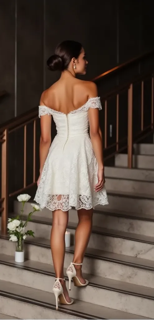 Mini Wedding Gown for Summer Beach Weddings and Outdoor Vows - Image 3