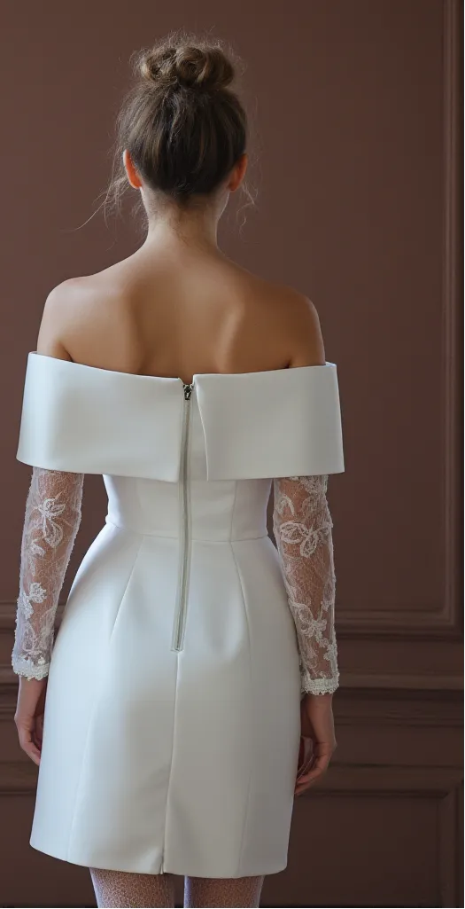 Mini Wedding Gown with a Sleek Fit for Trendy and Modern Brides - Image 3