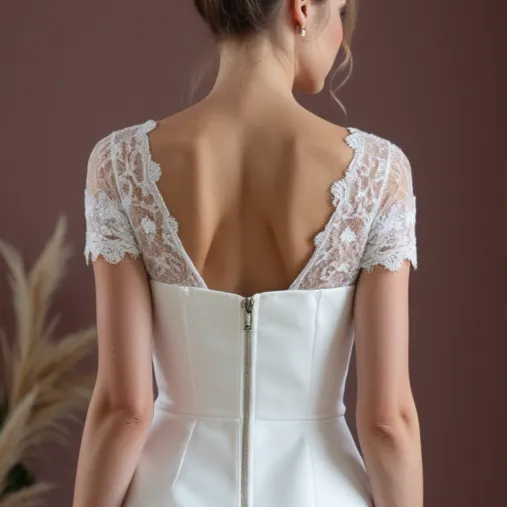 Mini Wedding Gown with a Timeless and Sophisticated Appeal - Image 5