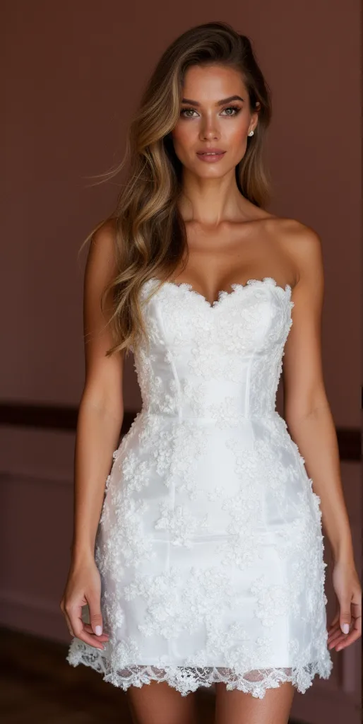 Mini Wedding Gown with Elegant Details for a Unique Wedding Style - Image 2