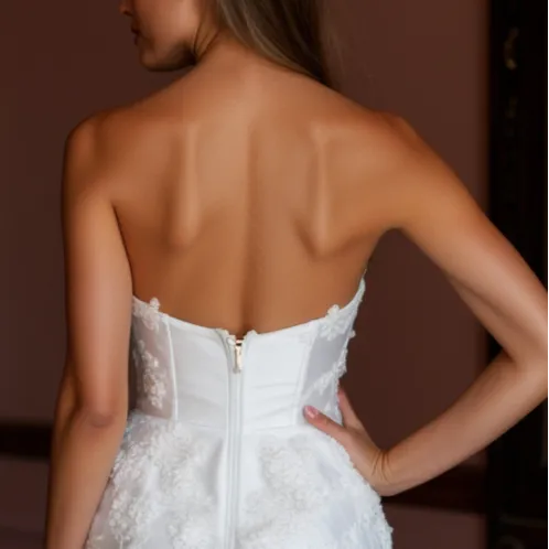 Mini Wedding Gown with Elegant Details for a Unique Wedding Style - Image 5
