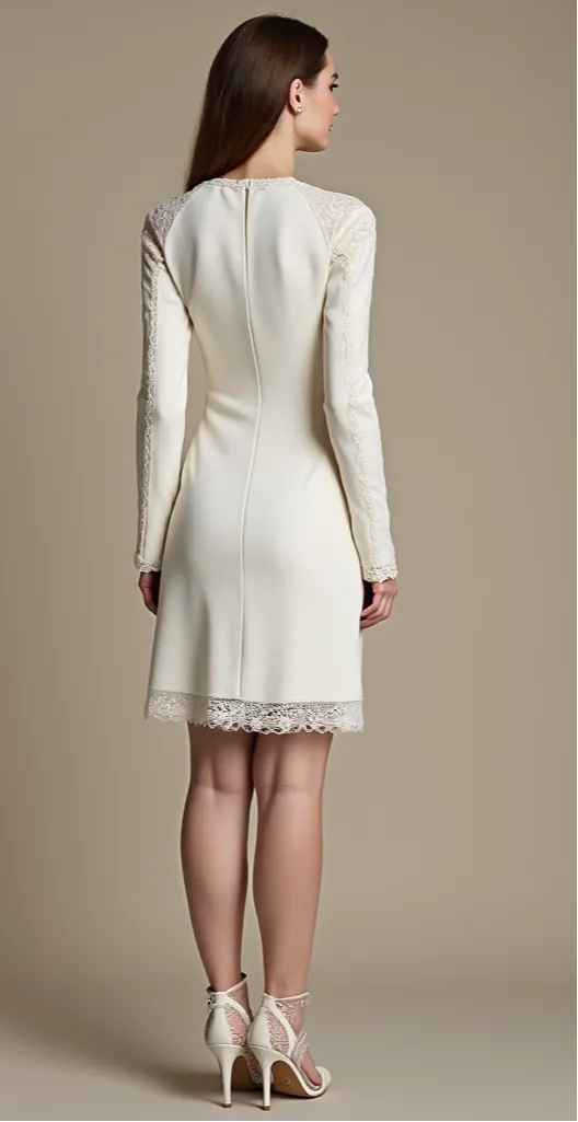 Mini Wedding Gown with Romantic Silhouette for Chic Brides - Image 3