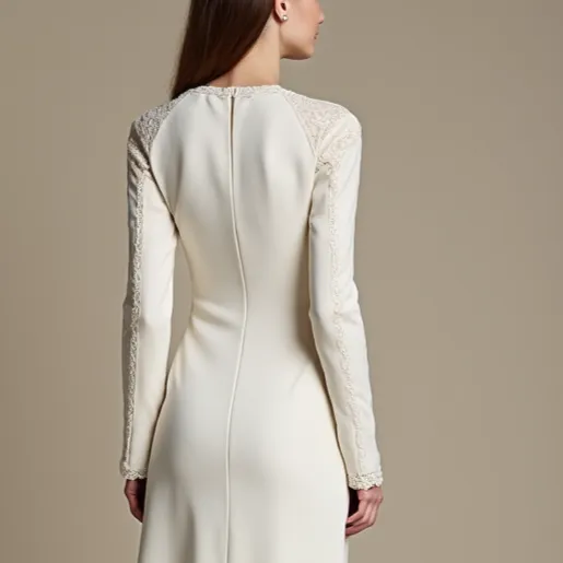 Mini Wedding Gown with Romantic Silhouette for Chic Brides - Image 5