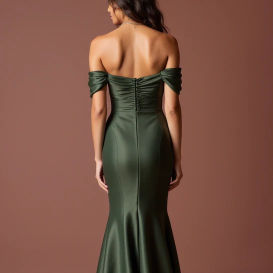 Glamorous Green Evening Dress & Prom Dress with Feather Details for Extra Drama - Image 5