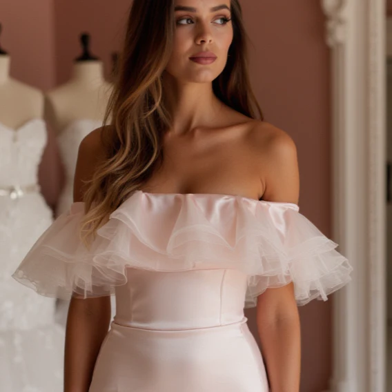 Modern Pink Evening Dress & Prom Dress with One-Sleeve Design for a Unique Look - Image 4