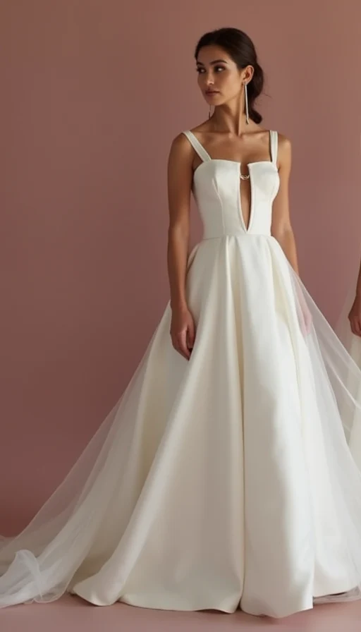 Modern White Princess Wedding Dress for a Fashion-Forward Bride - Image 2