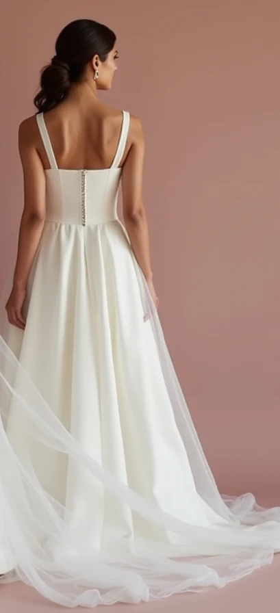 Modern White Princess Wedding Dress for a Fashion-Forward Bride - Image 3
