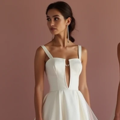 Modern White Princess Wedding Dress for a Fashion-Forward Bride - Image 4