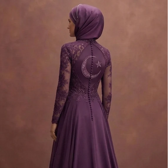 Modest Muslim Prom Dresses in Satin, Chiffon & Lace - Image 5