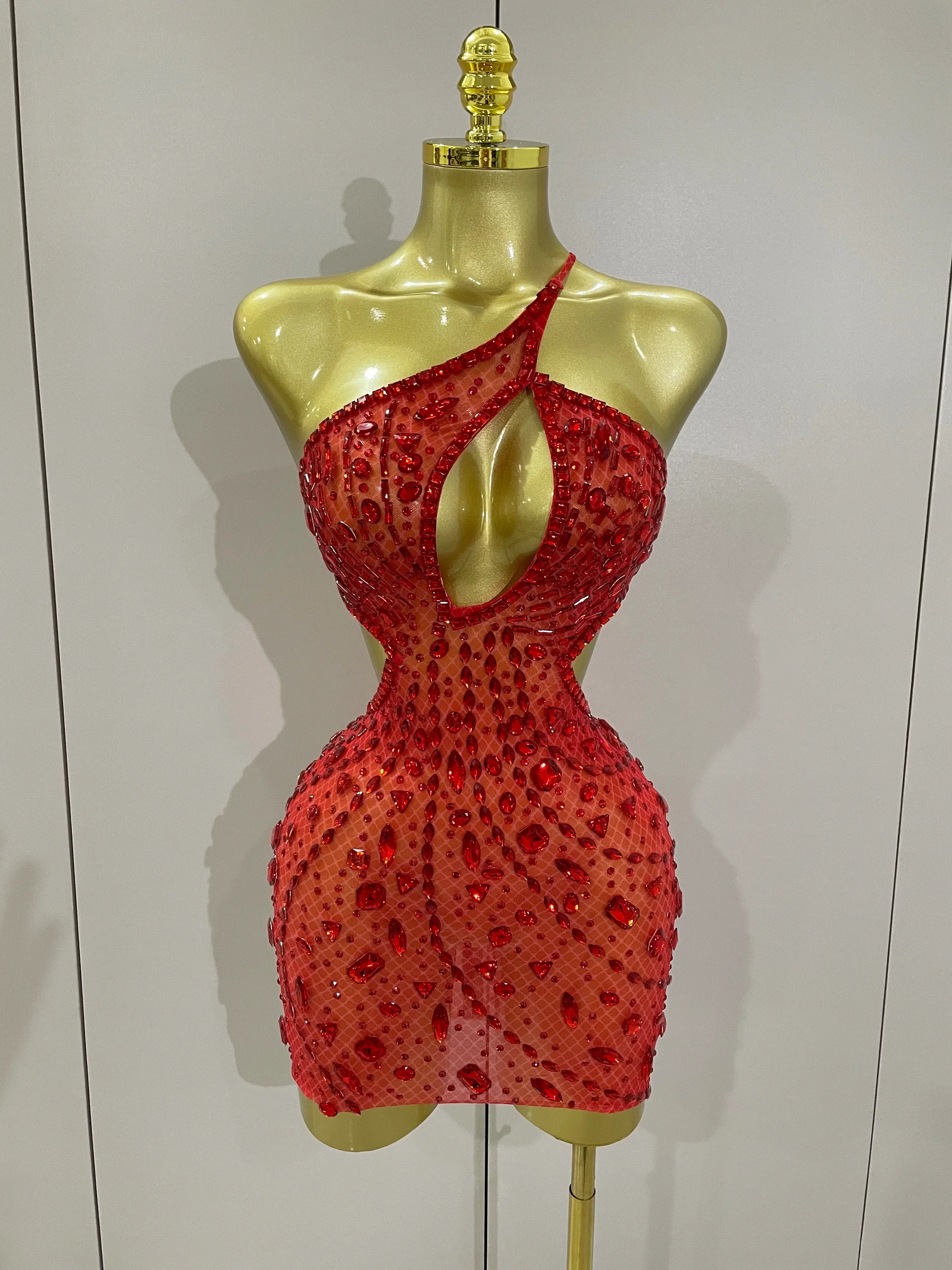Luxury Sexy Backless Hollow Out Sparkle Diamond Evening Prom Women Birthday Celebrate Stage Nightclub Outfit - Image 10