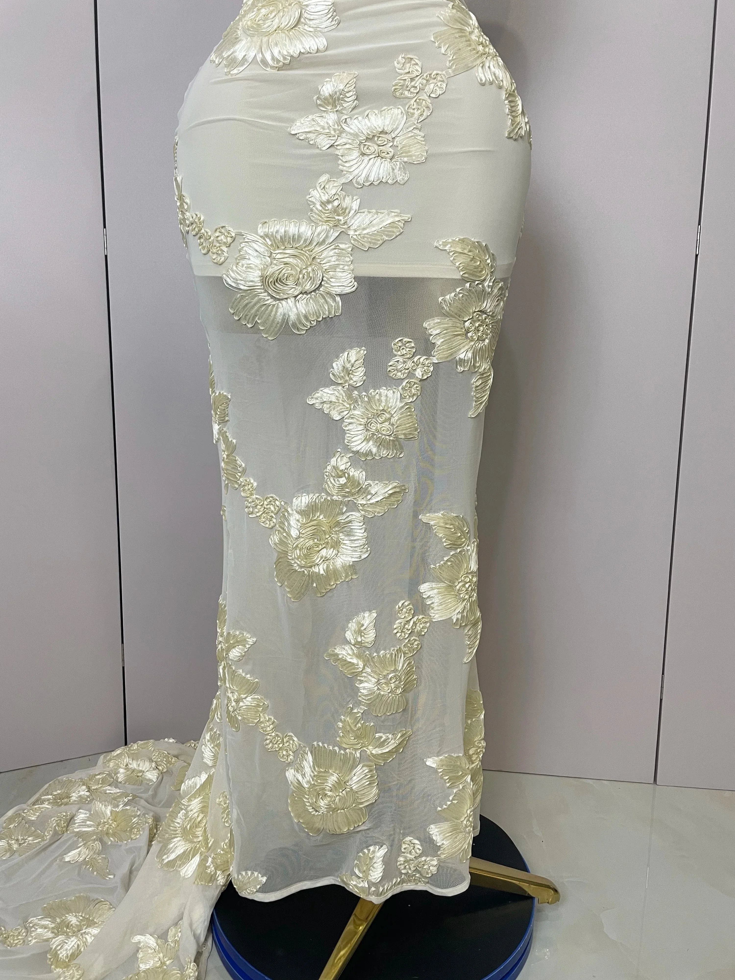 Women Sexy Strapless Embroidery Floor-length Maxi Dress Celebrate Evening Party Prom Cocktail Outfit - Image 6