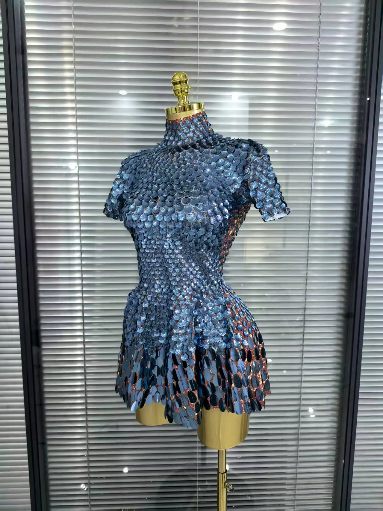 Nightclub Leotard Shining Lovely SequinsMini Dress Costume Celebrate RhinestoneBodysuit Birthday Silver Dresses - Image 2