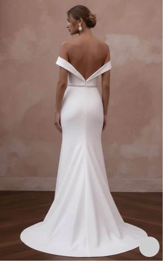 Backless Wedding Dress Elegant Open Back Bridal Gown - Image 3