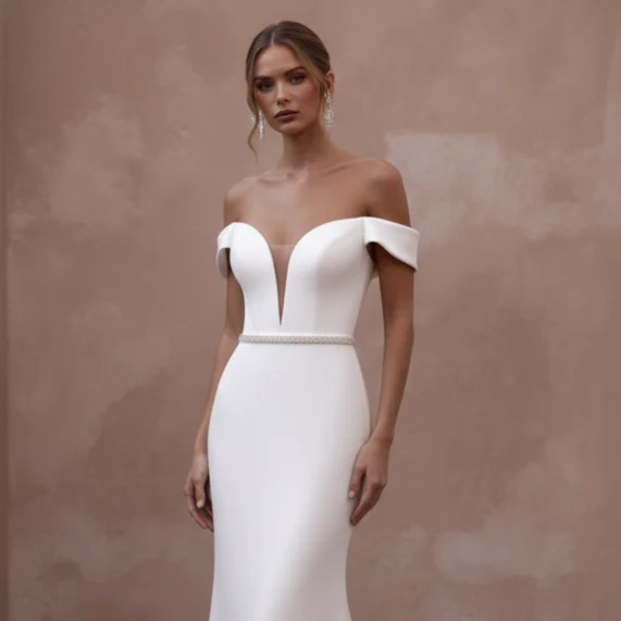 Backless Wedding Dress Elegant Open Back Bridal Gown - Image 4