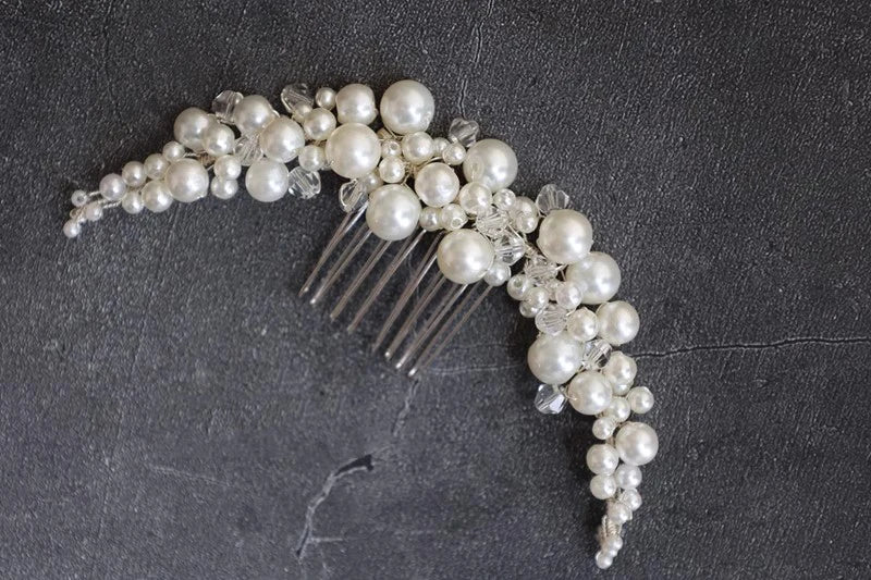 Pearl Beads Hair Comb Pin Clip For Brides Party Dinner Dress Long Hairpins Head Piece Wedding Accessories Bridal Hair Jewelry - Image 6