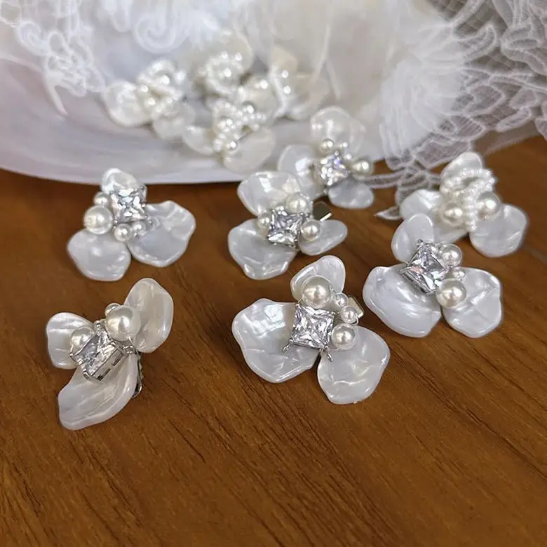 Pearls Hair Pin Clip Crystal Head Piece For Bride Bridesmaids Women Rhinestones Hairpin Bridal Jewelry Wedding Accessories - Image 3