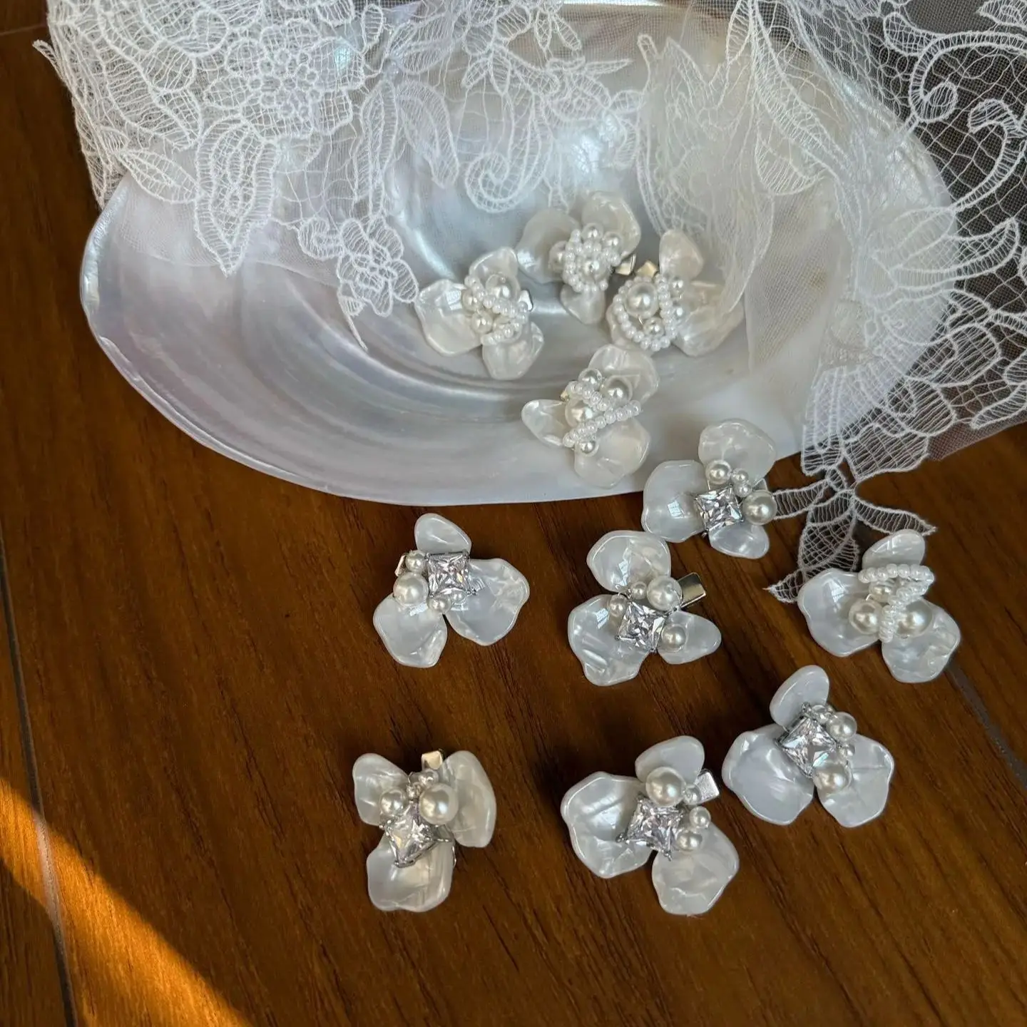 Pearls Hair Pin Clip Crystal Head Piece For Bride Bridesmaids Women Rhinestones Hairpin Bridal Jewelry Wedding Accessories - Image 4