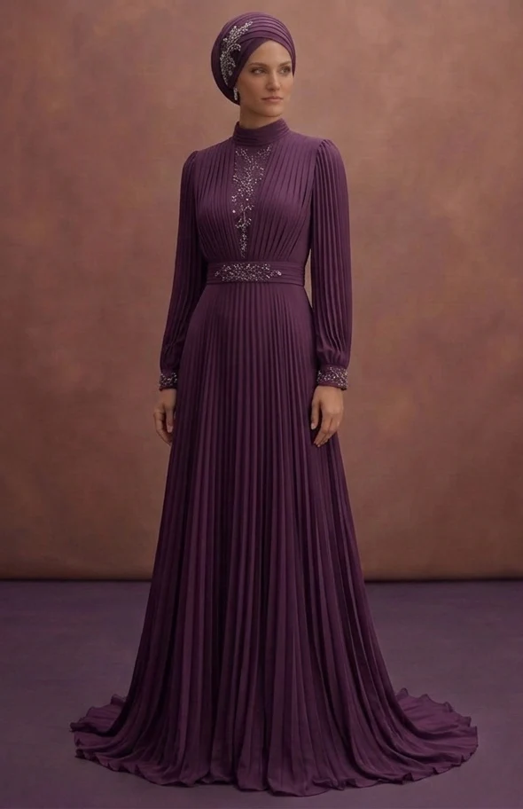 Pleated Muslim Prom Dresses – Modern & Flattering Fits - Image 2