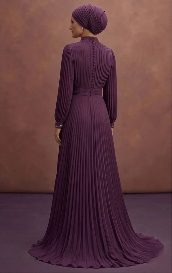 Pleated Muslim Prom Dresses – Modern & Flattering Fits - Image 3