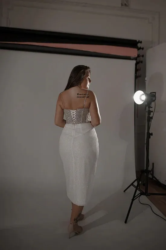 Modern Plus-Size Sparkly Wedding Dress Dress Vestido De Novia Bow Simple Court Train Bridal Gown Satin Mermaid Princess - Image 5