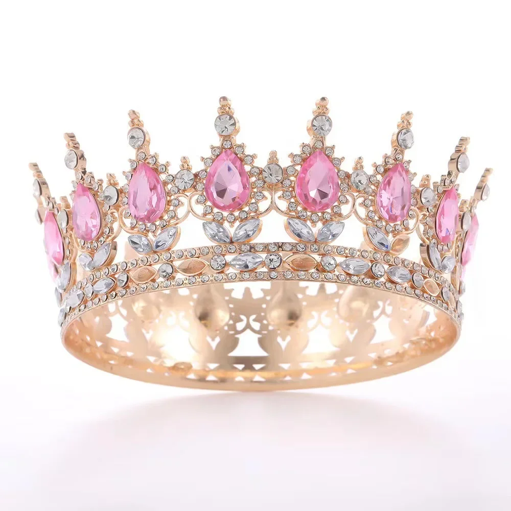 Princess Queen Crowns For Women Wedding Bridal Headdress Baroque Round Tiaras Crowns For Pageant Birthday Party Hair Jewelry - Image 9